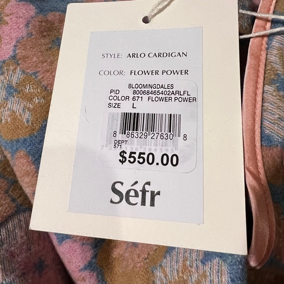 Sefr Arlo Flower Power Cardigan Sweater BNWTS - Picture 9 of 11